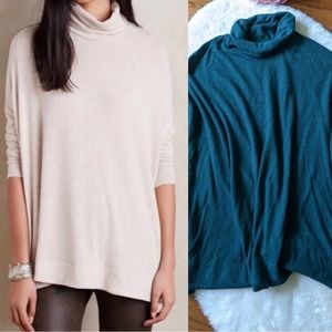Anthropologie postmark turtleneck loose fit top green  large